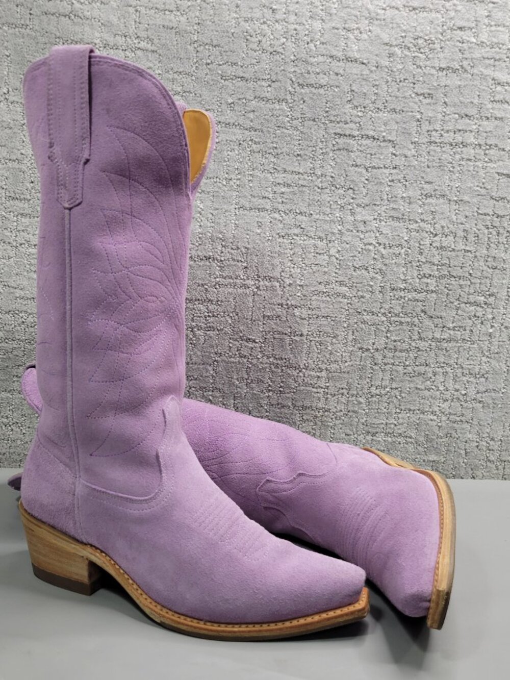 Tecovas The Annie Monarch Women's Size US 8B Lavender Suede Cowgirl Boots. - Picture 12 of 13